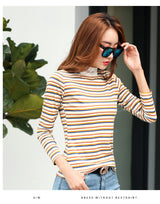 Long sleeve striped bottoming shirt