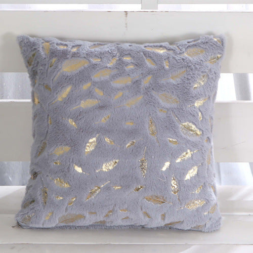 Sofa Plush Bronzing Cushion Solid Color Pillow Bay Window Suitable