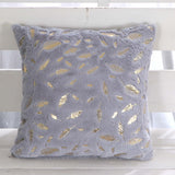 Sofa Plush Bronzing Cushion Solid Color Pillow Bay Window Suitable
