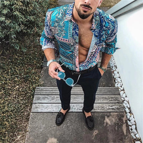 Printed long sleeve shirt