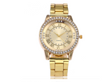 Vansvar Brand Rose Gold Watch Luxury Women Dress Rhinestone Quartz Watch Casual Women Stainless Steel Wristwatches Female Clock