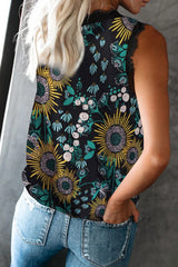 Lace v-neck sleeveless blouse