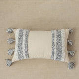 Cotton canvas tassel square pillow case