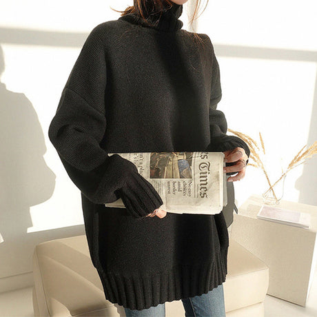 Langærmet pullover strikket top