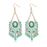 Blue Diamond Acrylic Earrings Tassel Earrings