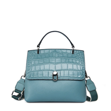 The First Layer Cowhide Bag Women's All-match Leather Women's Bag Pattern Messenger Bag