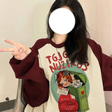 Autumn Raglan Long-sleeved T-shirt Female Dopamine Wear Match Design Sense Niche Cute Sweet