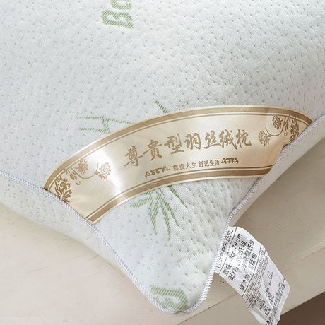 New bamboo fiber feather velvet pillow super soft three-dimensional pillow hotel hotel student single pillow