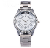 Vansvar Brand Rose Gold Watch Luxury Women Dress Rhinestone Quartz Watch Casual Women Stainless Steel Wristwatches Female Clock