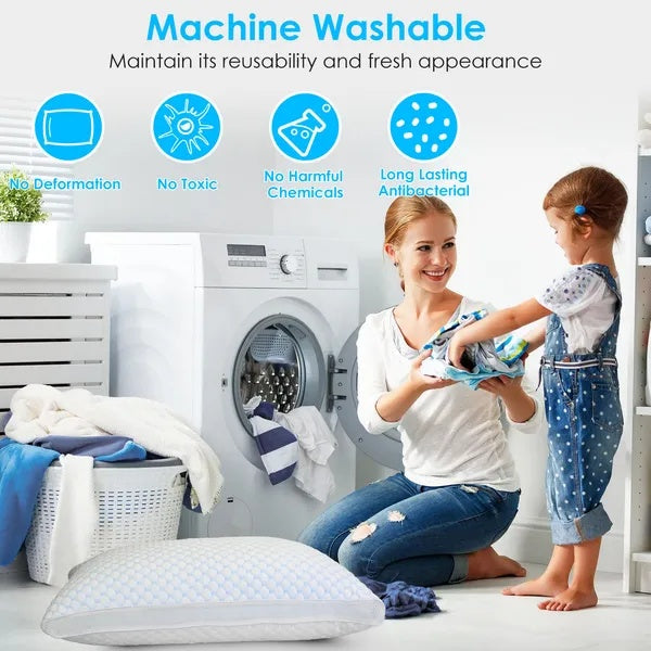 1Pc Shredded Memory Foam Pillow Adjustable Cool Pillow With Extra