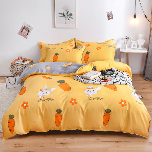 Four-piece Bed Sheet Quilt Cover Single Double Dormitory Three-piece Quilt Cover