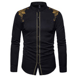 Court embroidered long sleeve shirt