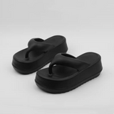 Thick Soled Flip-flops For Female Summer Wear Small High Heel Sandals