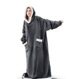 Lazy Blanket Hooded Flannel TV Blanket Lazy Clothes Pajamas Sweater