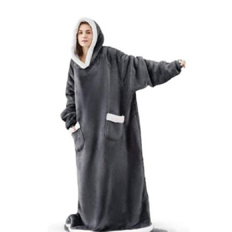 Lazy Blanket Hooded Flannel TV Blanket Lazy Clothes Pajamas Sweater