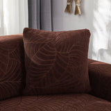Pure Color Jacquard Big Leaf Nordic Fashion Knitted Pillow Case