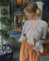 Tight lace long sleeve top