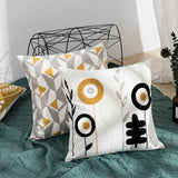 Sofa Seat Pillow Cover Cotton Chain Embroidered Lumbar