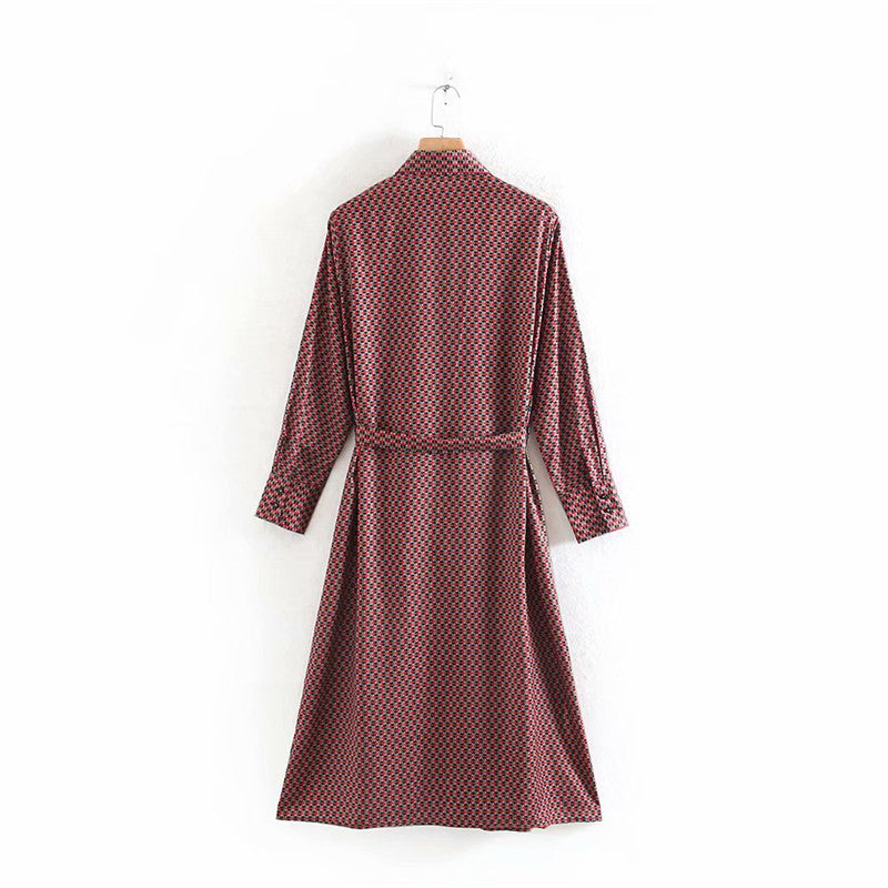 Shirt style long sleeve dress