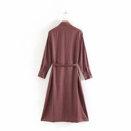 Shirt style long sleeve dress