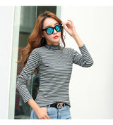Long sleeve striped bottoming shirt