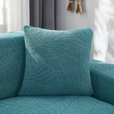 Pure Color Jacquard Big Leaf Nordic Fashion Knitted Pillow Case
