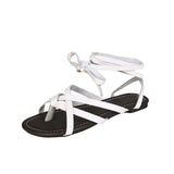 Large Size Summer Sandals Flat Cross Strap Women's Sandals