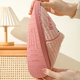 Women's Bear Fuzzy Slippers Casual Non Slip Household Walking Shoes For Home Winter