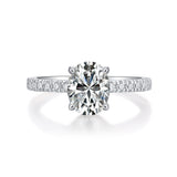 Cinderella - Set With Top-quality Moissanite S925, Silver And Platinum-plated Diamond Wedding Ring. The Ring Can Be Inspected With A Diamond Pen