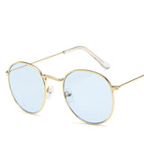 Round Frame Fashionable White Jingting Sunglasses