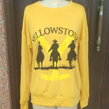 Printed pullover long sleeve top