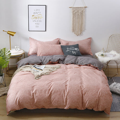 Brushed Four-piece Aloe Vera Cotton Bed Sheet Quilt Cover
