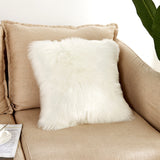 Warm Plush Cushion Cover Soft Solid Color Sofa Chair Pillowcase Comfortable Office Car Back Cushion Case