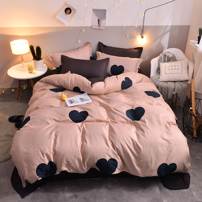 Four-piece bedding quilt cover and pillowcase
