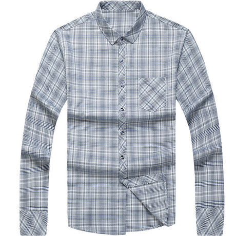 Men's long sleeve plaid shirt
