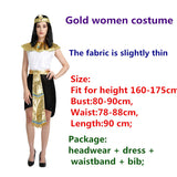 Carnival Party Exotic Cleopatra Cosplay Egyptian Pharaoh Costumes For Men Women Princess Christmas Party Dress