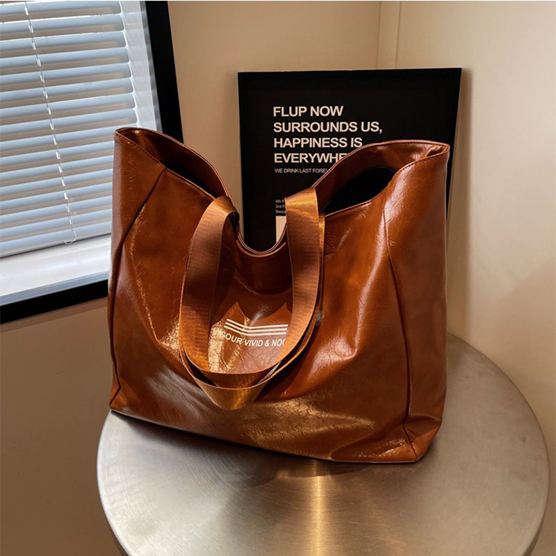 Large Capacity Tote Bag Women Fashion Versatile Solid Shoulder Bags Waterproof Designer Luxury Handbag Trend Personalized Travel Bag