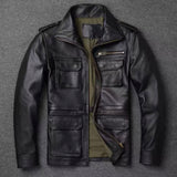 Autumn And Winter Workwear Leather Jacket For Men