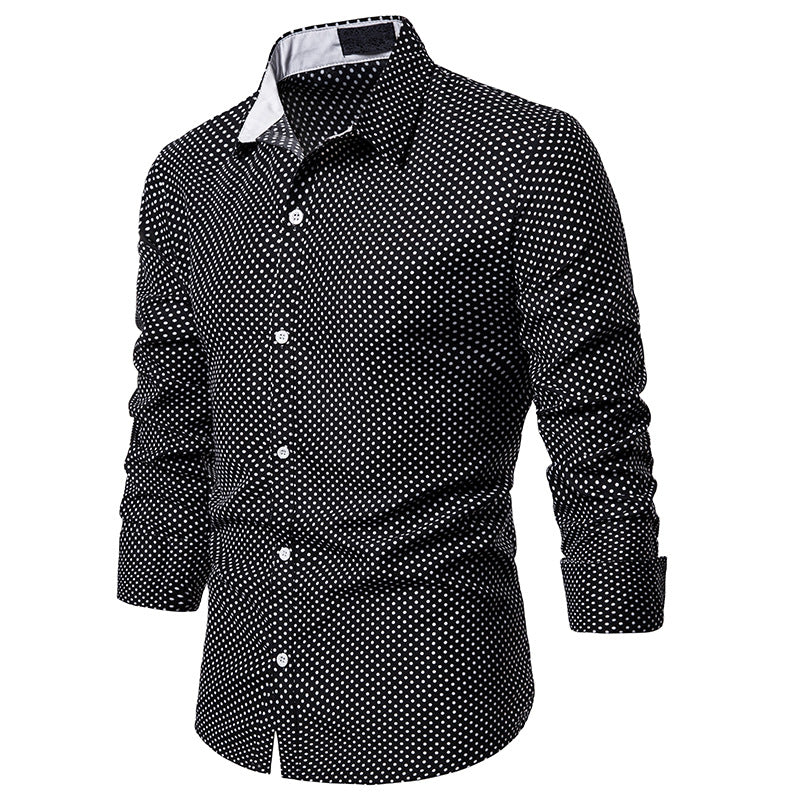 Dot casual long sleeve shirt