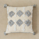 Cotton canvas tassel square pillow case