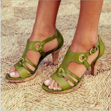 Solid Color Bag With Fish Mouth Women's Sandals