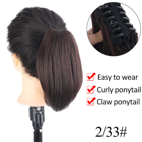 Short Ponytail Wig Grip Internet Celebrity Micro-roll Natural Braid