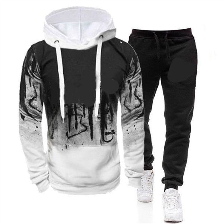 Ink printing fashion trend sweater long sleeves