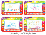 80 x 60cm Baby Kids Add Water with Magic Pen Doodle Painting Picture Water Drawing Play Mat in Drawing Toys Board Gift Christmas