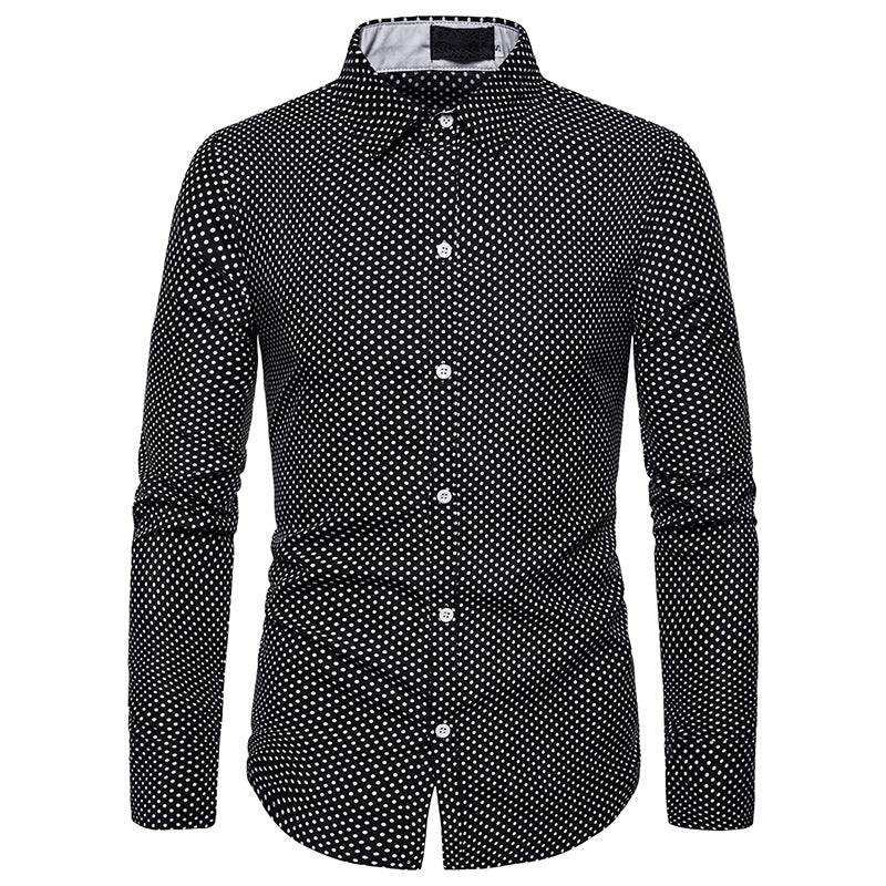 Dot casual long sleeve shirt