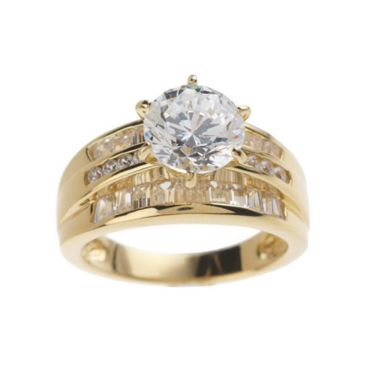 Fashion Women Ring Retro Ring Luxury Exaggerated Zircon Ring Jewelry