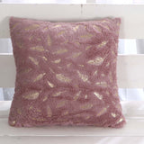 Sofa Plush Bronzing Cushion Solid Color Pillow Bay Window Suitable