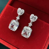 Light Luxury Style Zircon Earrings Women Fashion Colorful Earrings Jewelry