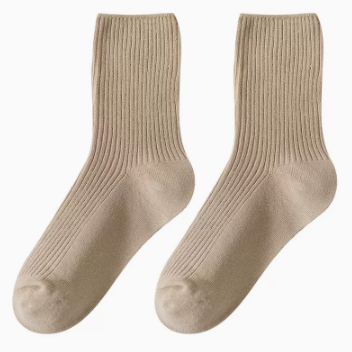 Khaki Socks For Women In Spring And Autumn