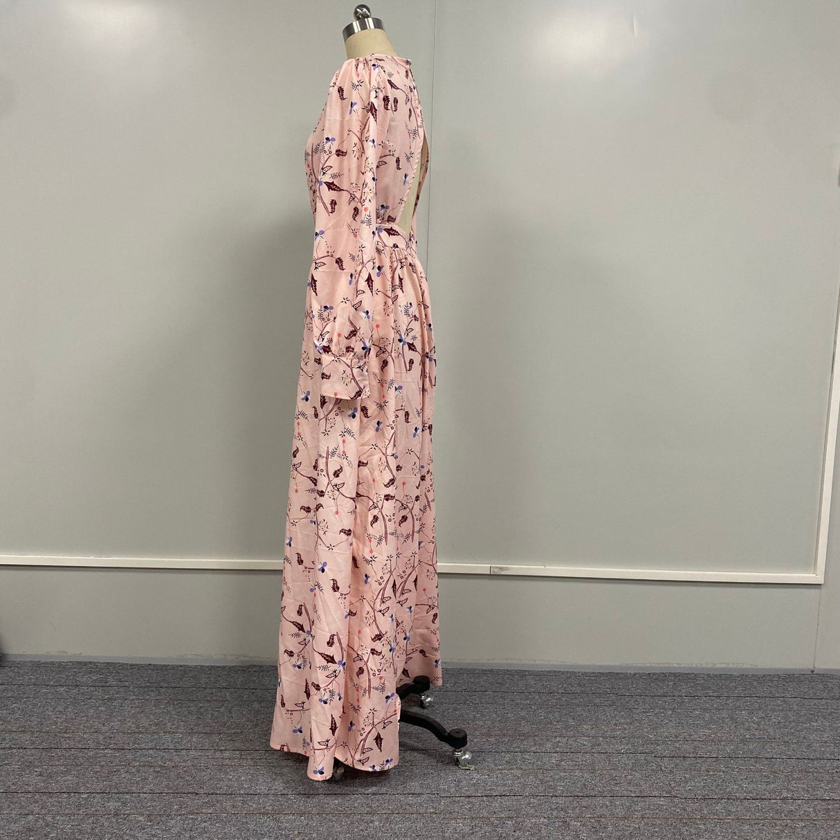 Printed Mid Waist Commuting Chest-wrapped Dress Women